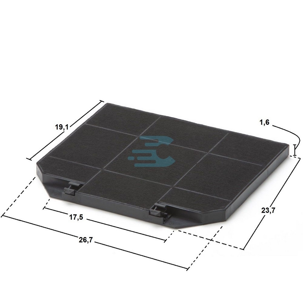 Filtre hotte à charbon 112.0627.248 x IN-NOVA zero Faber